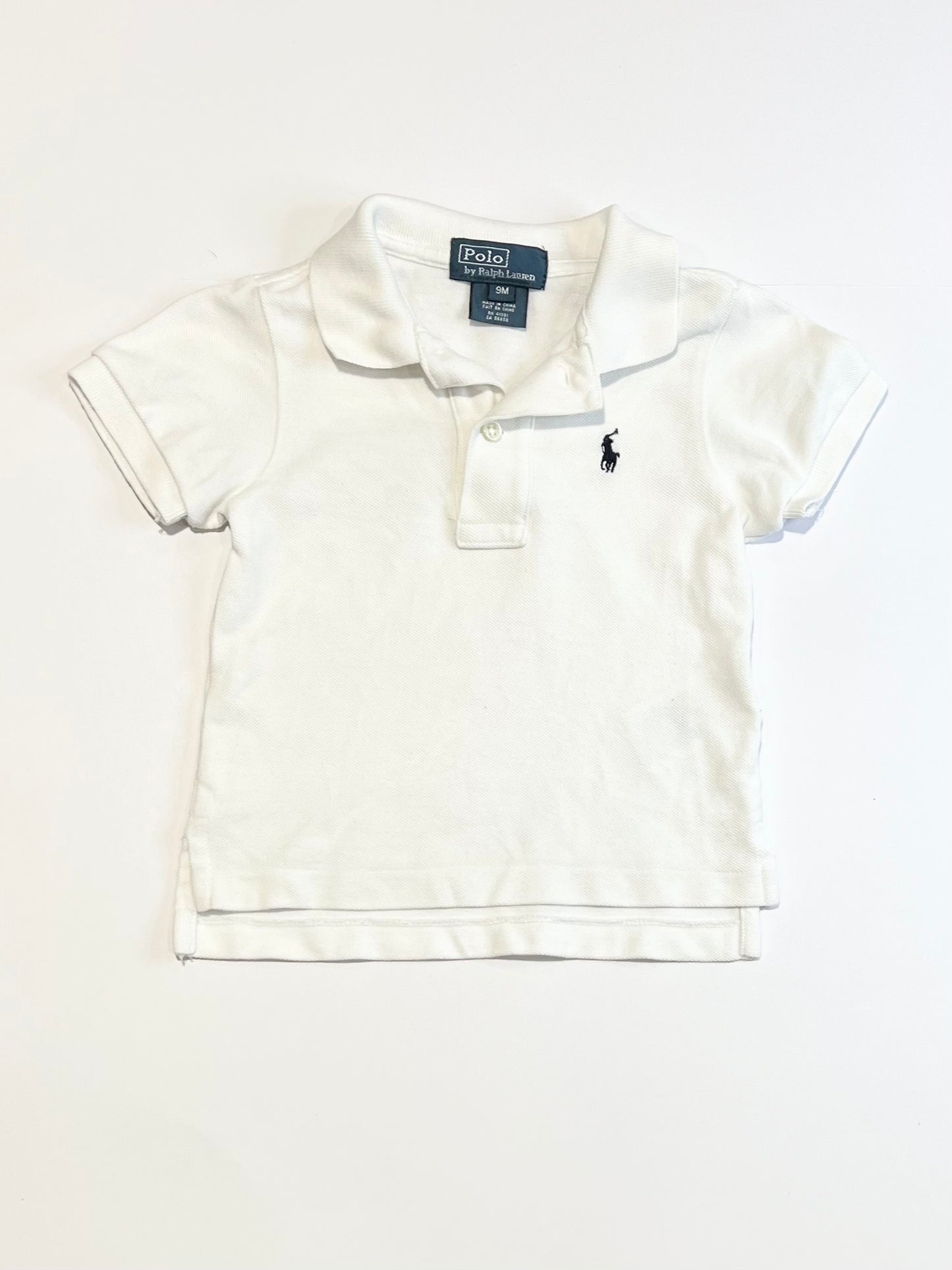 White polo shirt - Size 6-9 months