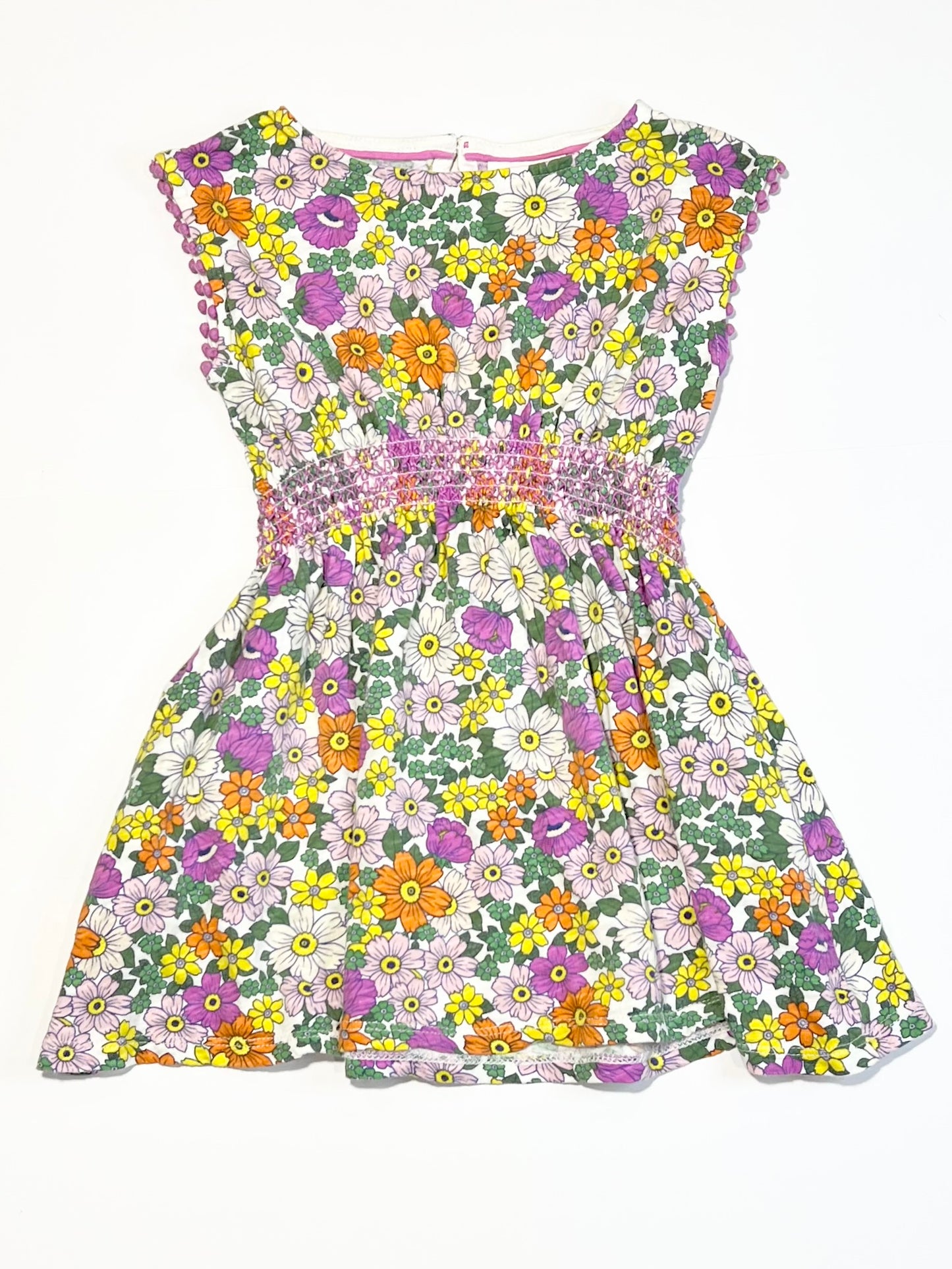 Floral smocked dress - Size 4-5