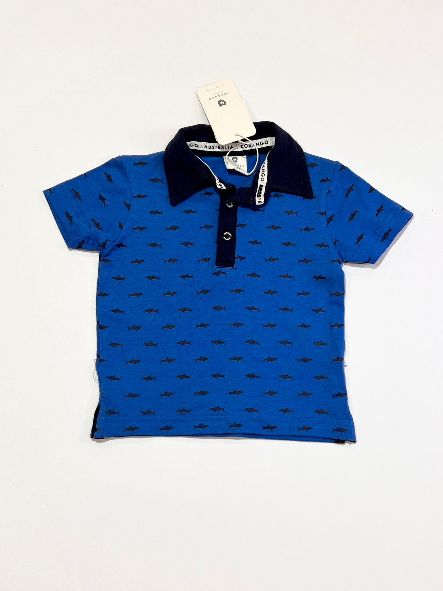 Blue sharks polo top brand new - Size 1
