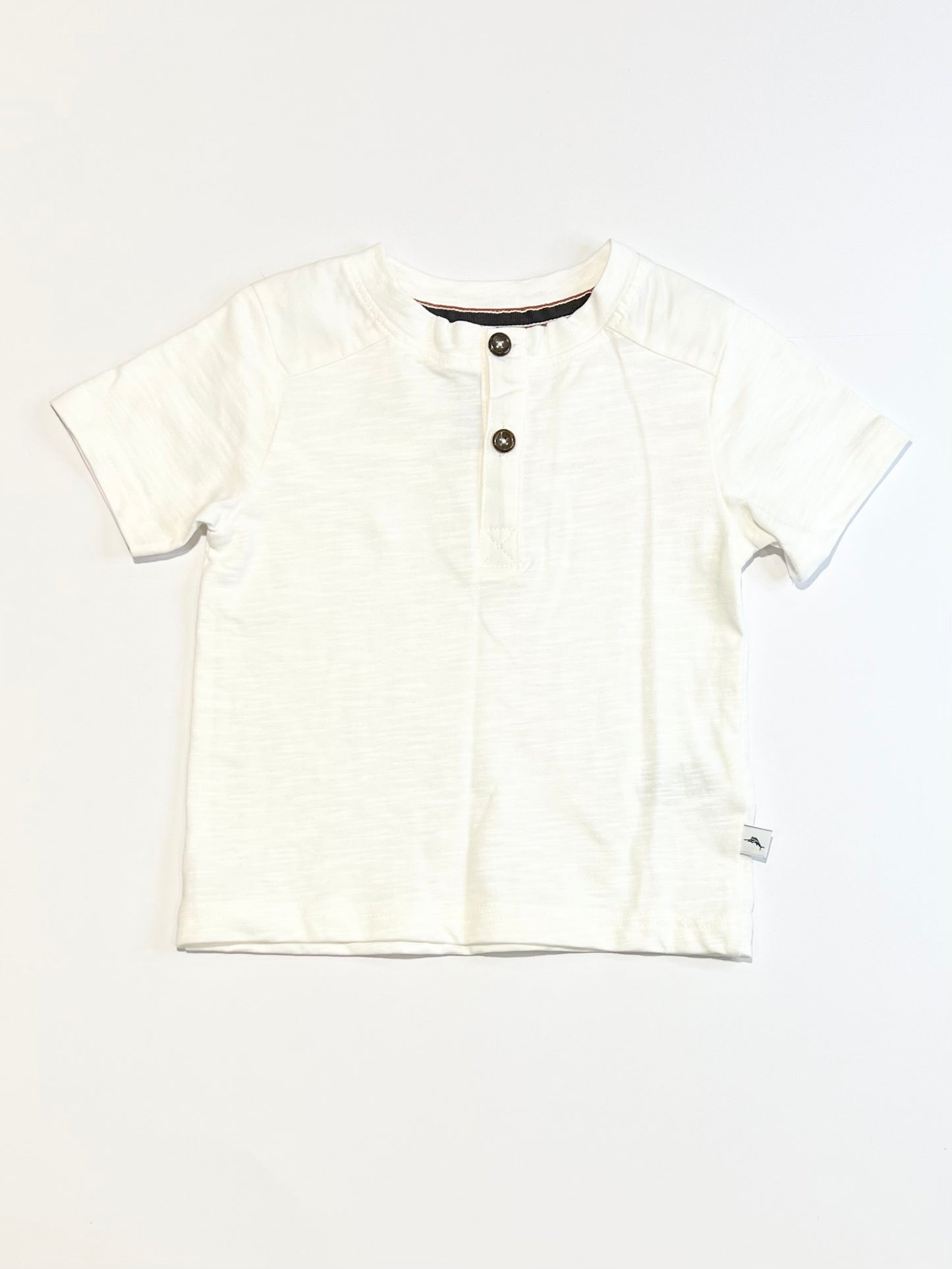 White henley tee - Size 9-12 months