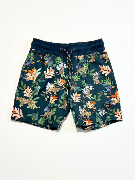 Leafy cheetah boardies - Size 3