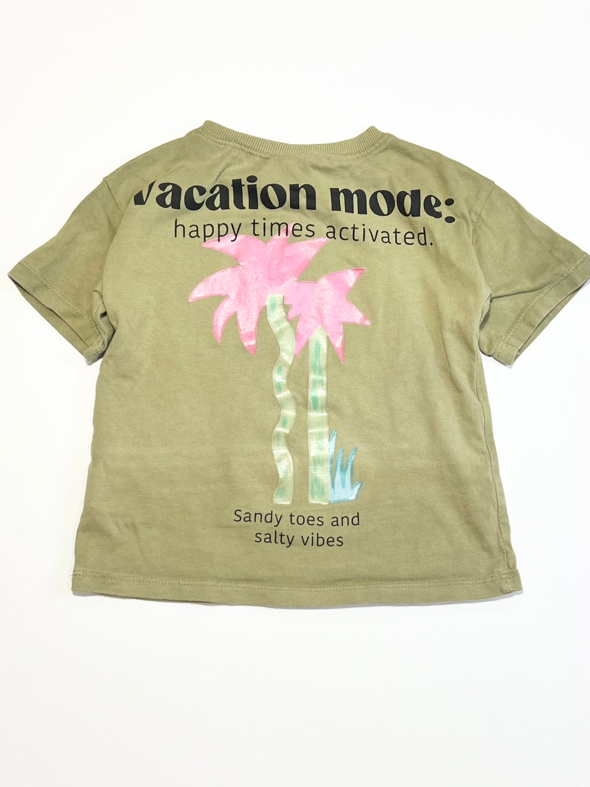 Olive green tee - Size 4