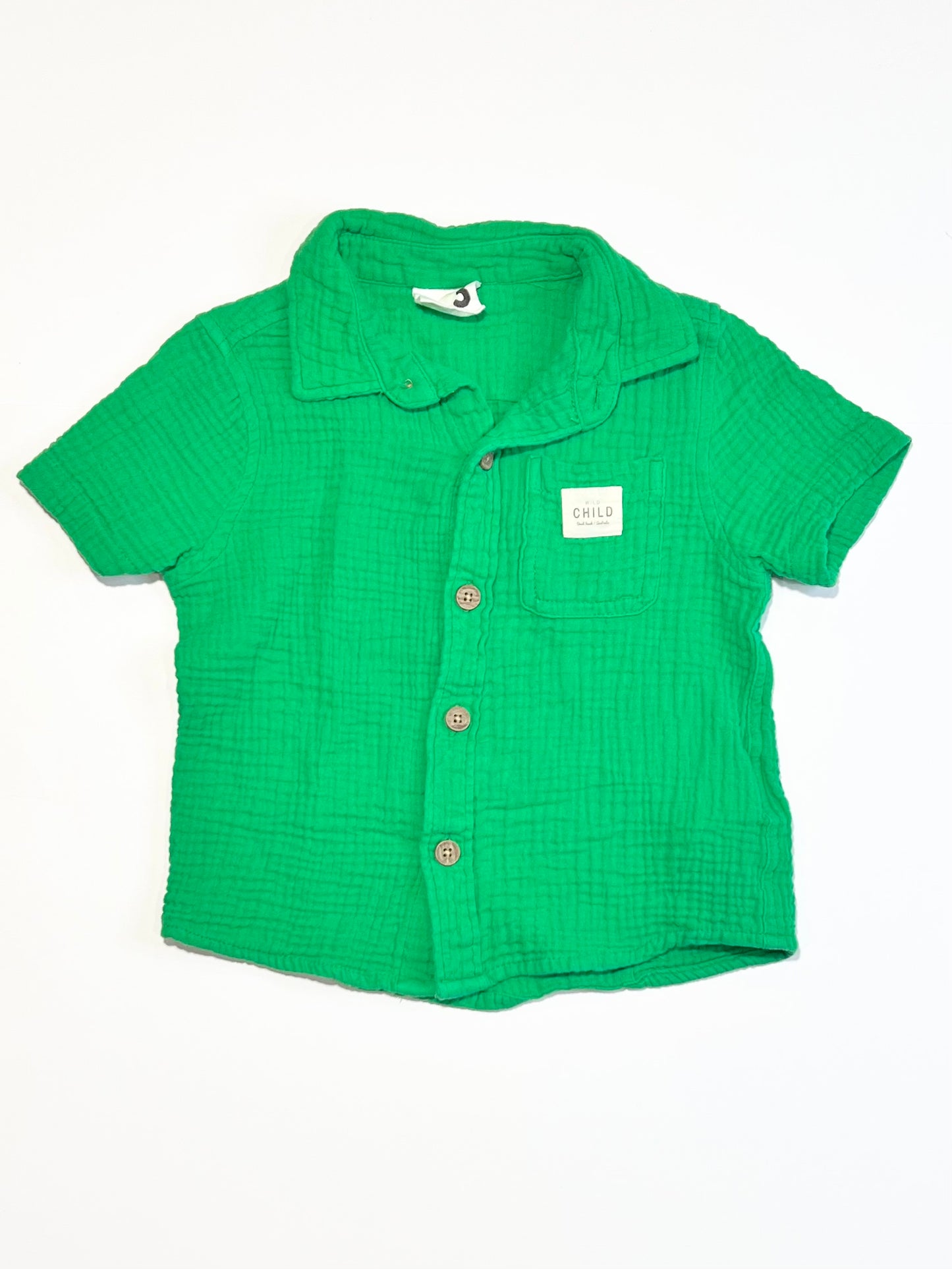 Green cheesecloth shirt - Size 3