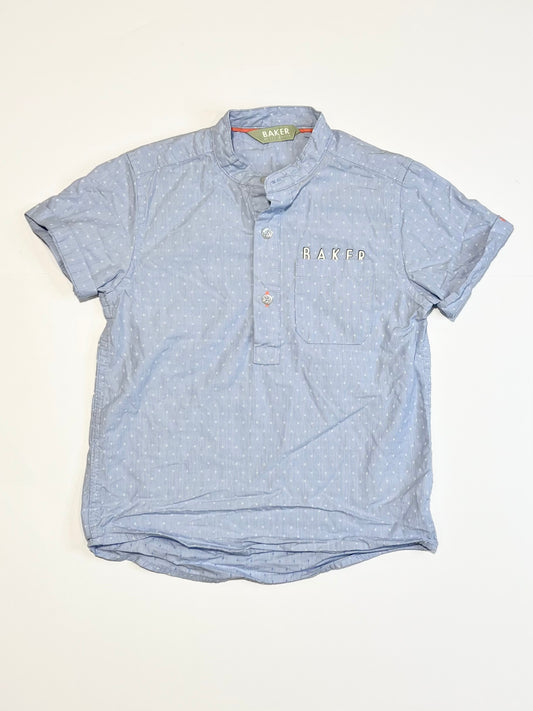 Blue grandpa shirt - Size 3-4