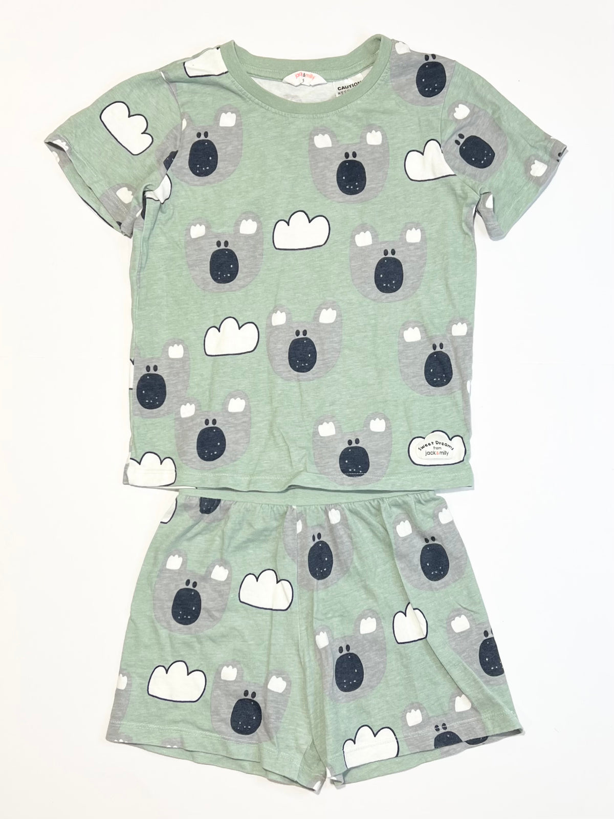 Green koala pyjamas - Size 5