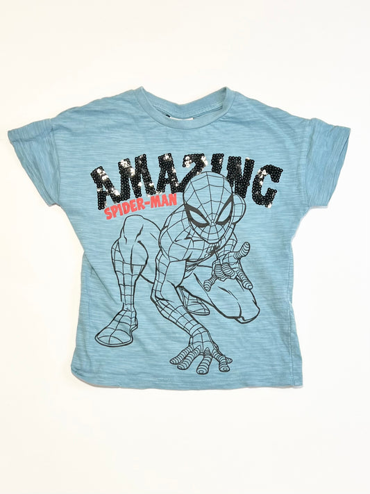 Sequined Spider-Man tee - Size 3-4