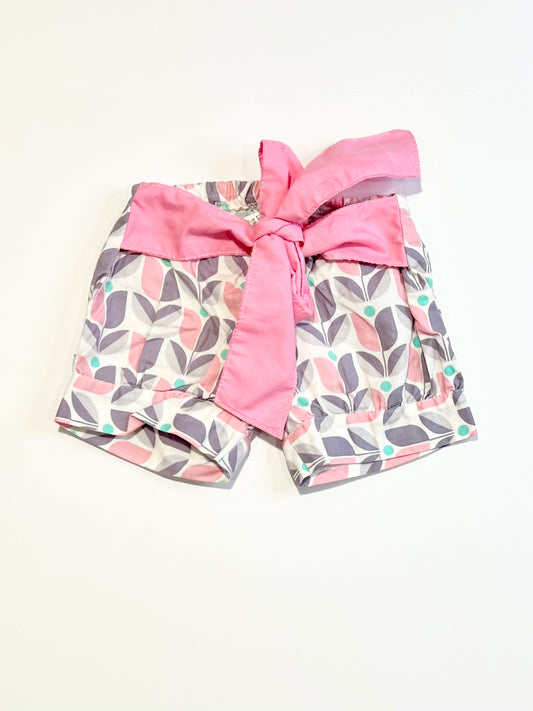 Floral bow shorts - Size 0