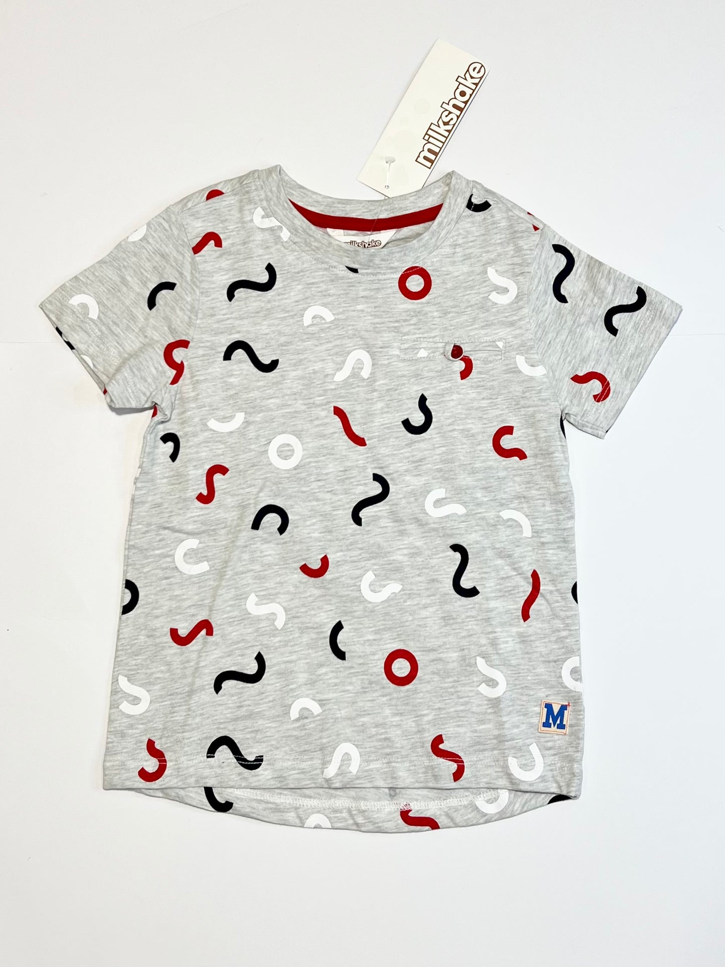 Grey squiggle tee brand new - Size 3