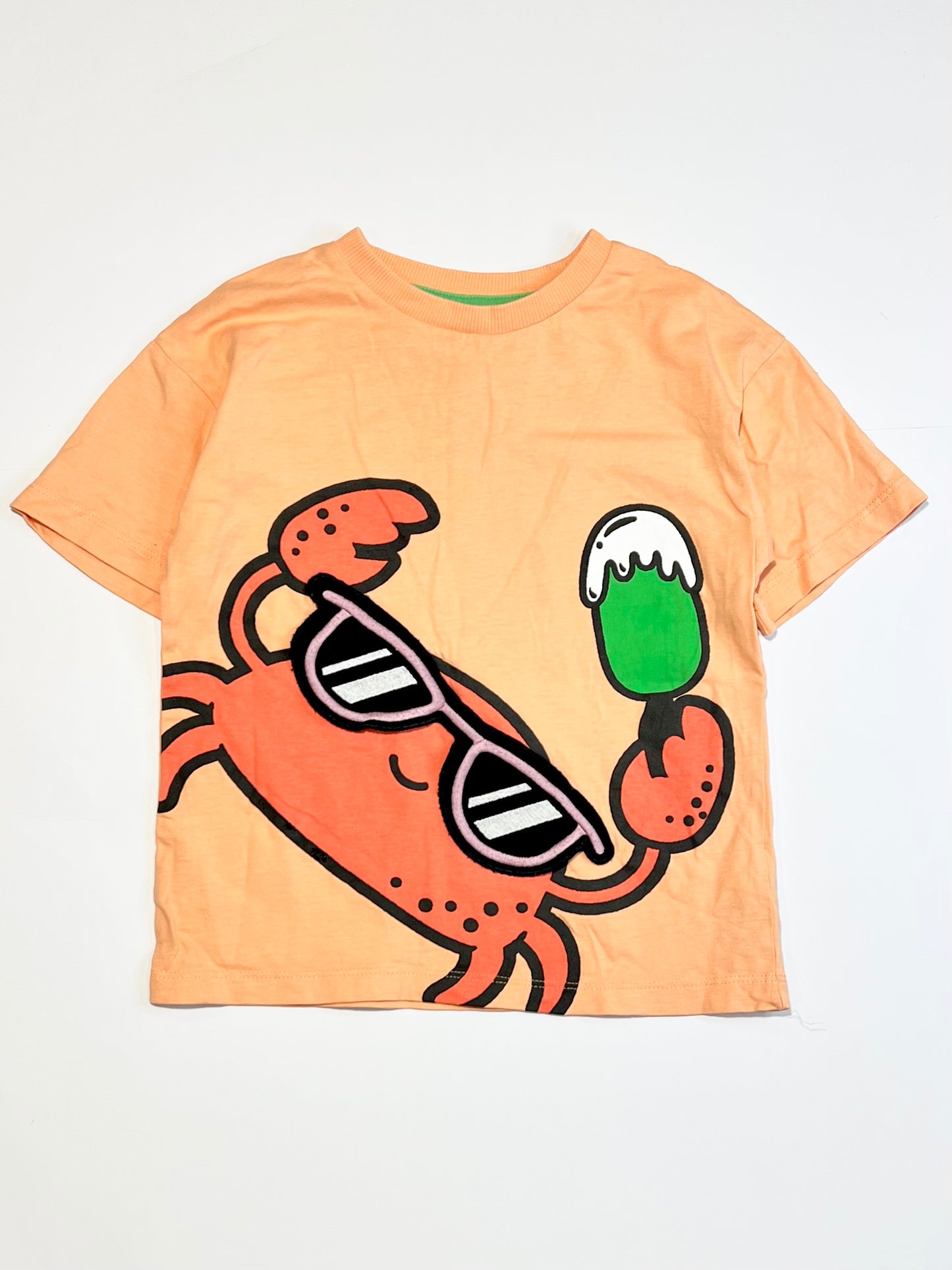 Orange crab tee - Size 3-4