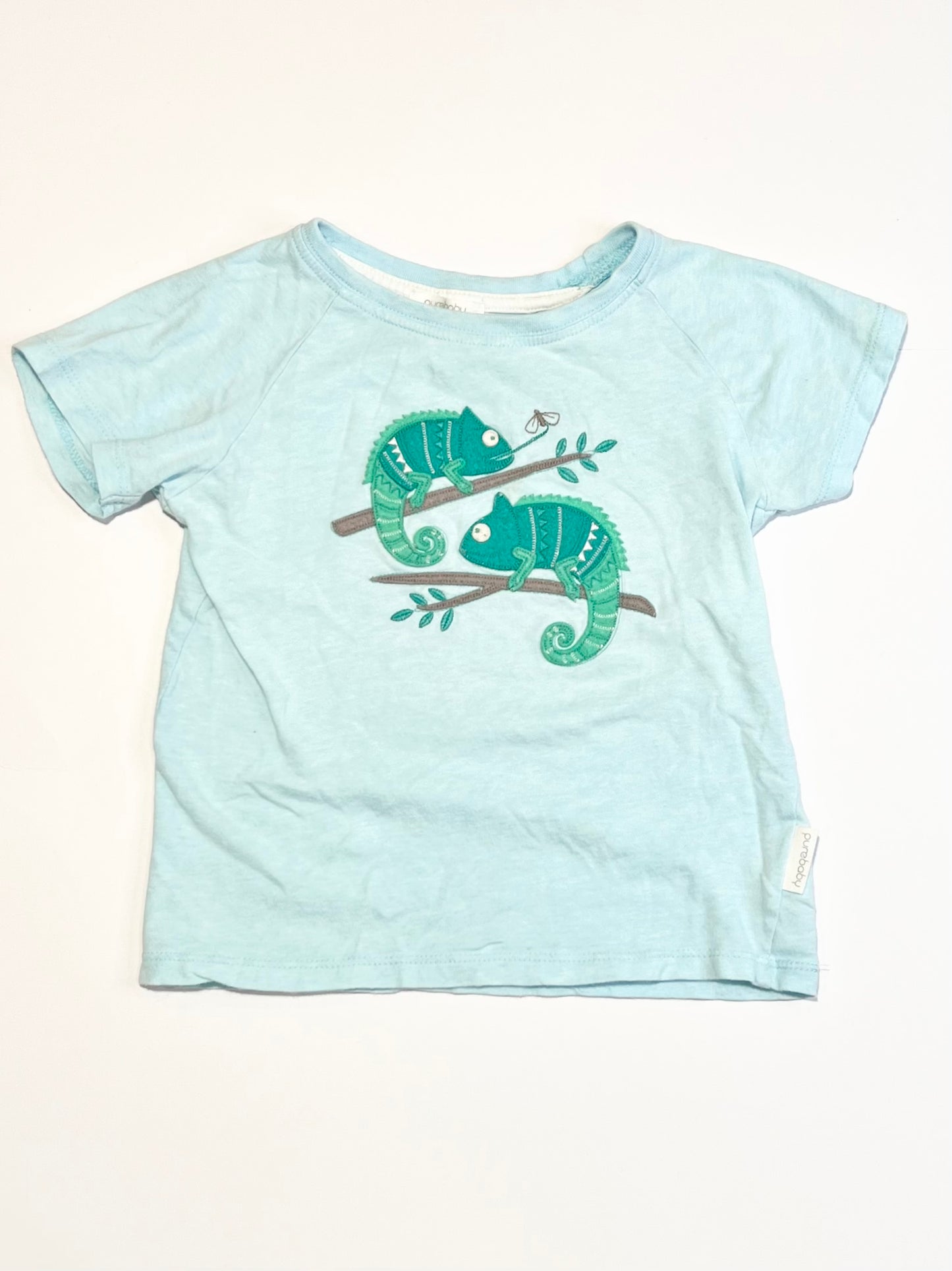 Blue chameleon tee - Size 3
