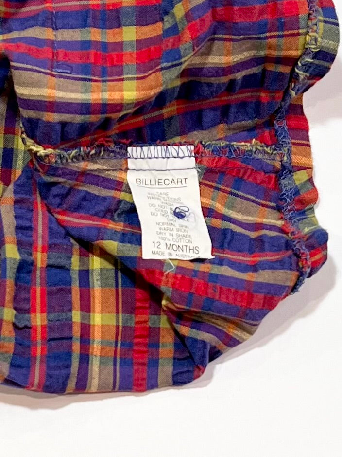 Vintage checkered set - Size 12 months