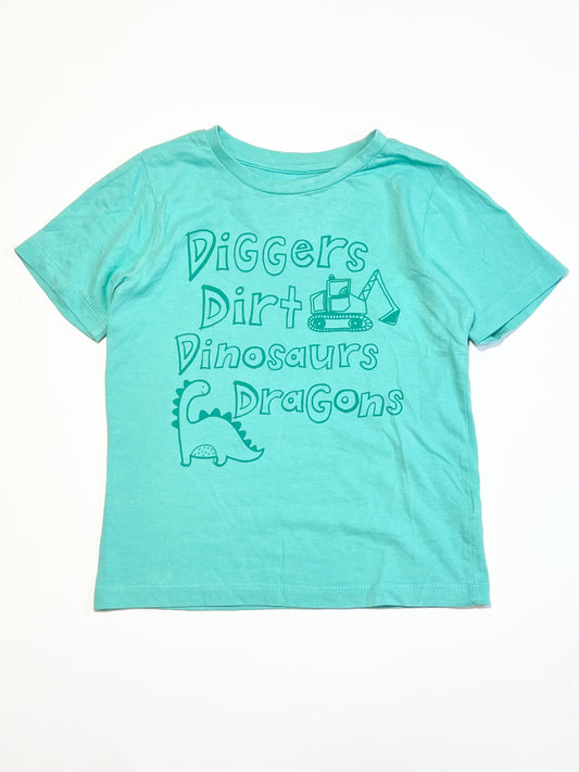Diggers and dinos tee - Size 5