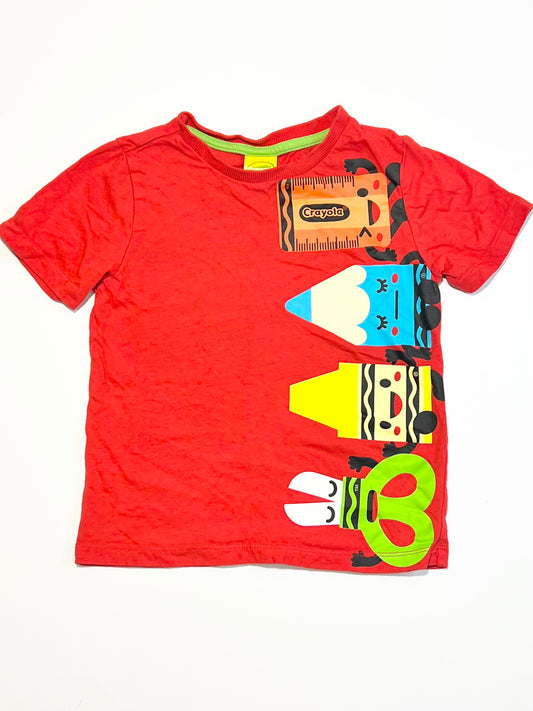 Red crayons tee - Size 5