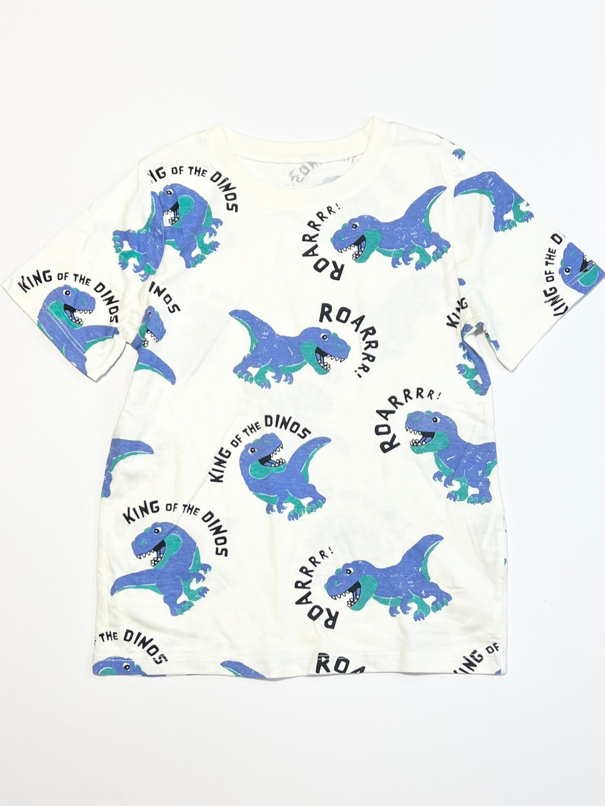 Blue dinos tee - Size 4-6