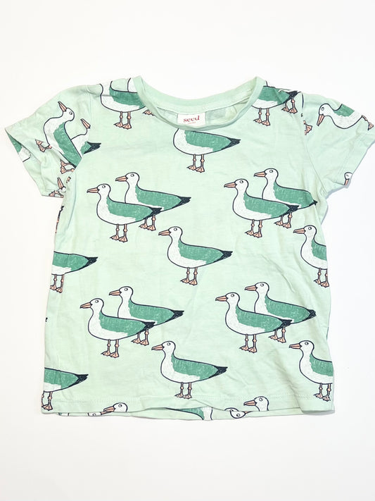 Green seagulls tee - Size 5