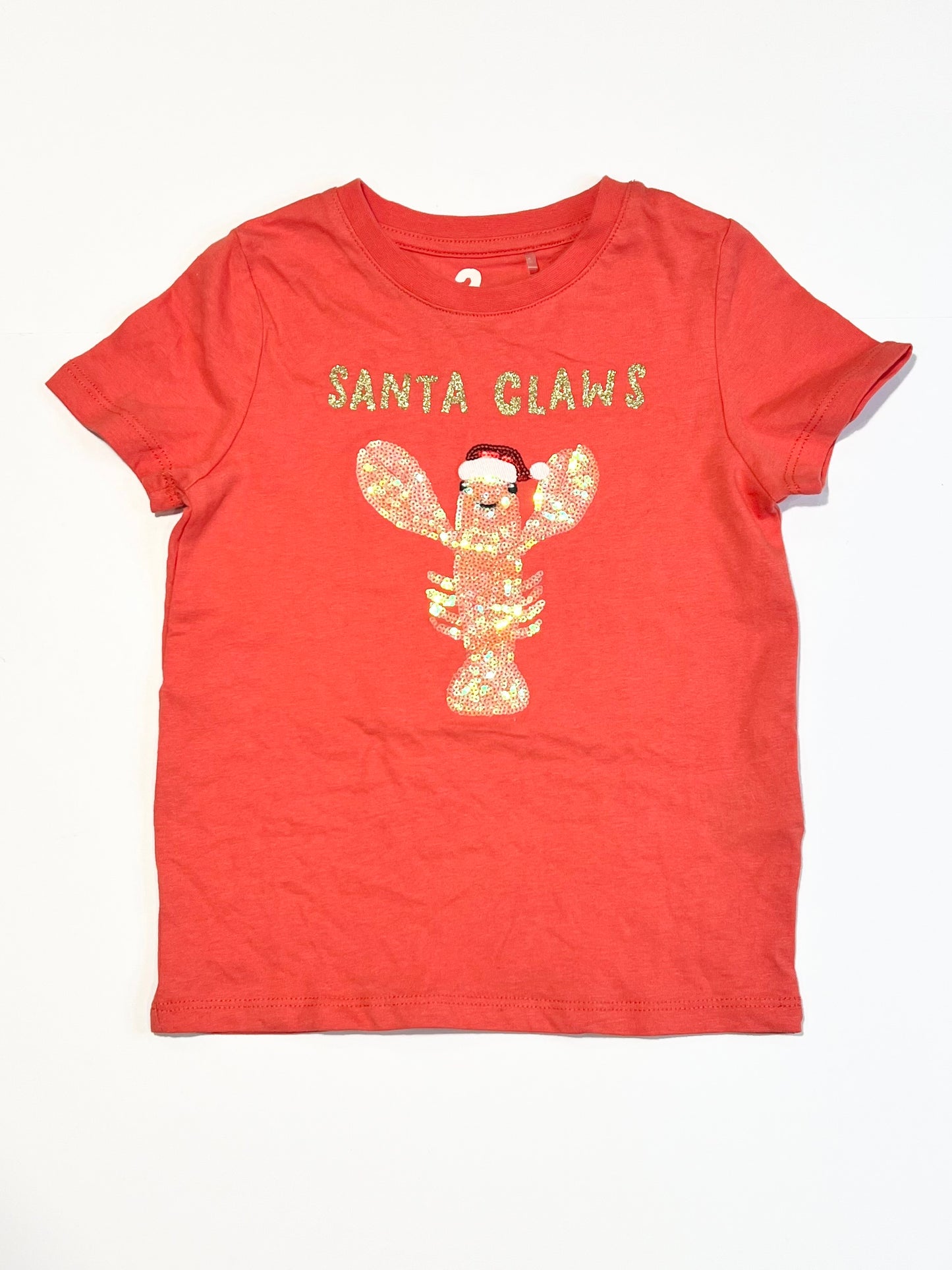 Sequined Santa Claws tee - Size 3