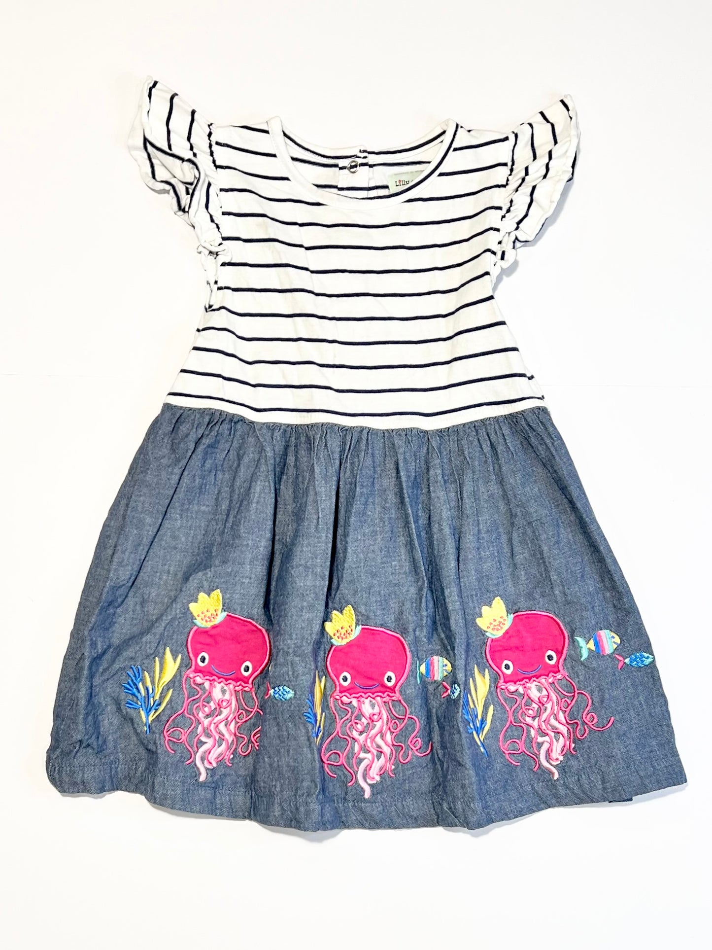 Striped jellyfish dress - Size 3