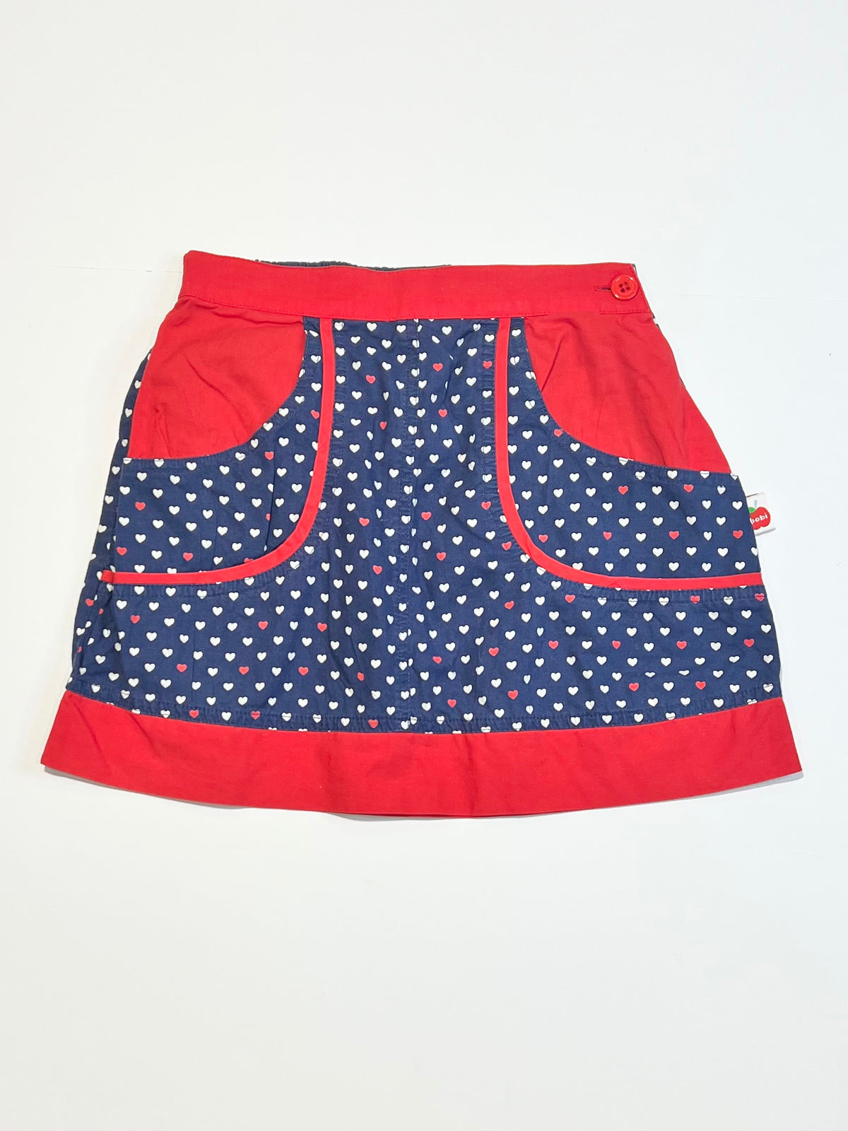 Navy hearts skirt - Size 6