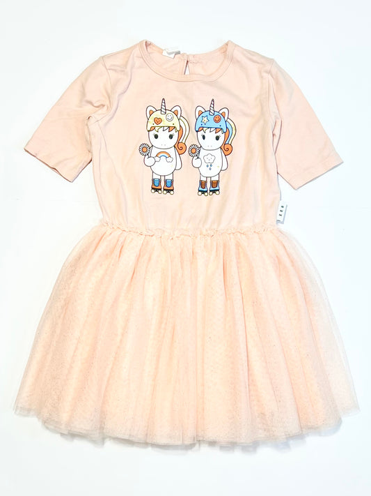 Unicorns tulle dres - Size 5