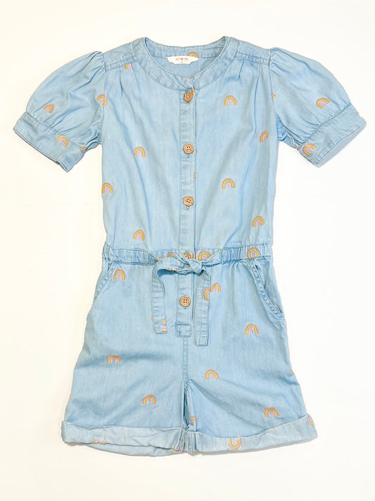 Blue rainbows playsuit - Size 5