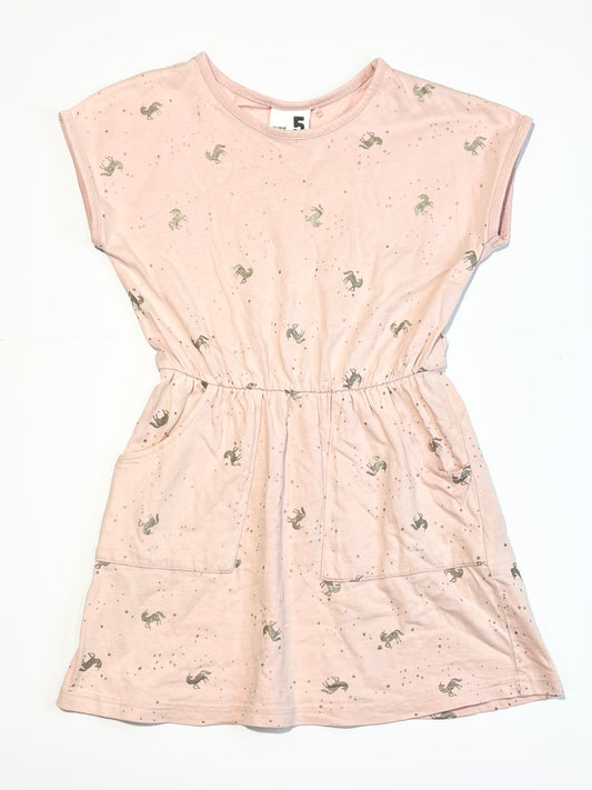 Glitter unicorns jersey dress - Size 5