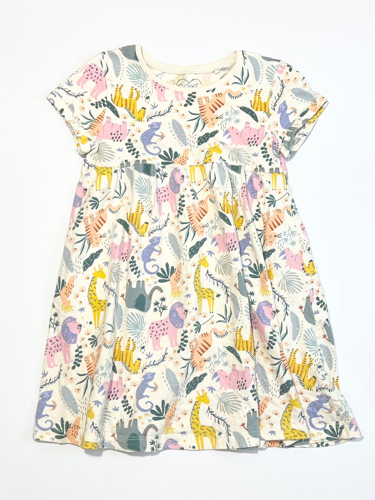 Animals jersey dress - Size 5-6
