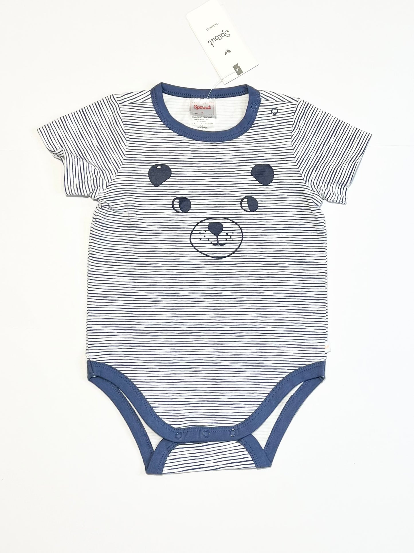 Striped bear bodysuit brand new - Size 2
