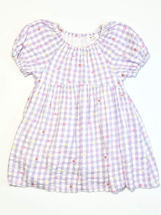 Gingham spotty dress - Size 5