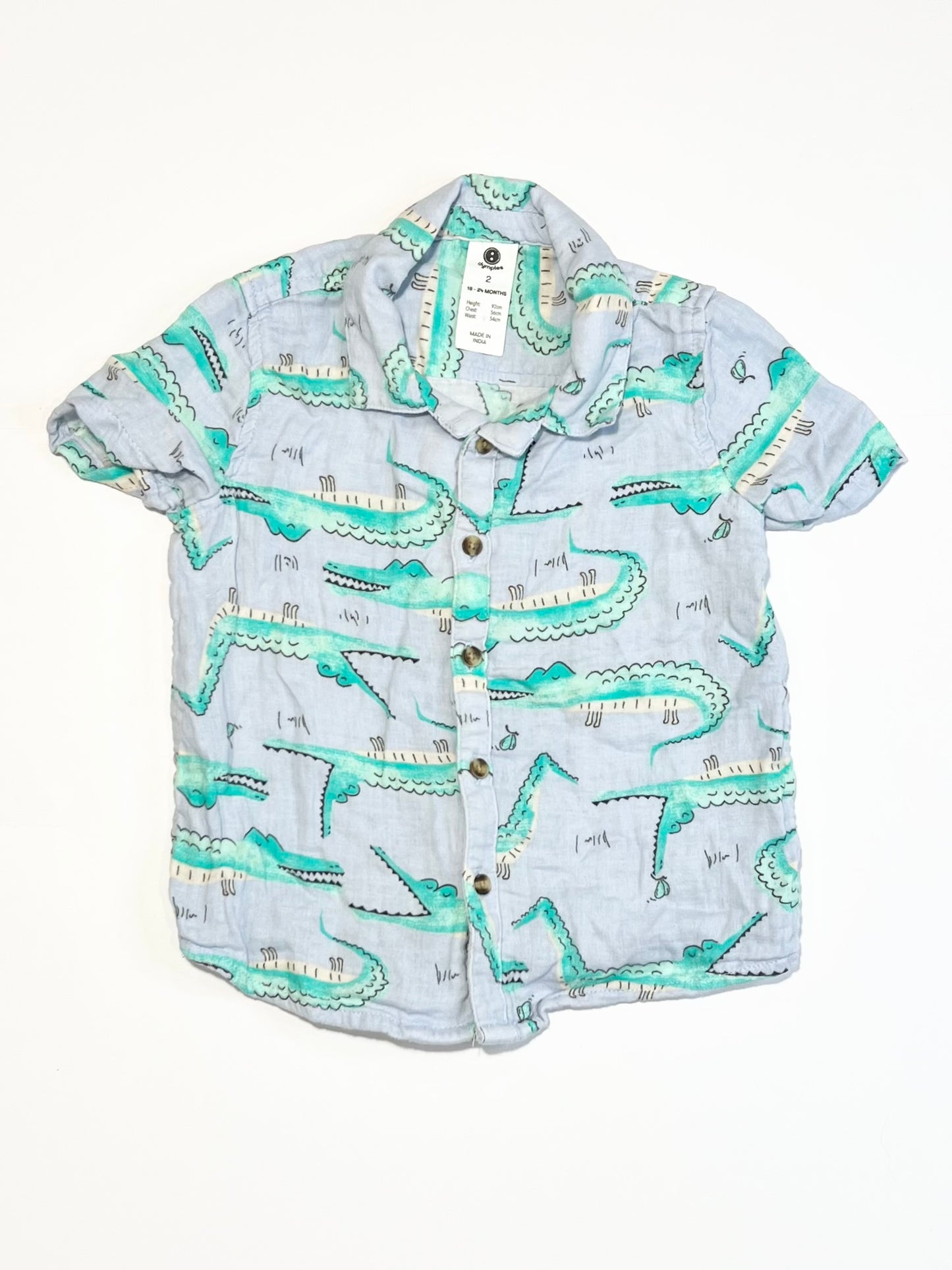 Muslin crocs shirt - Size 2