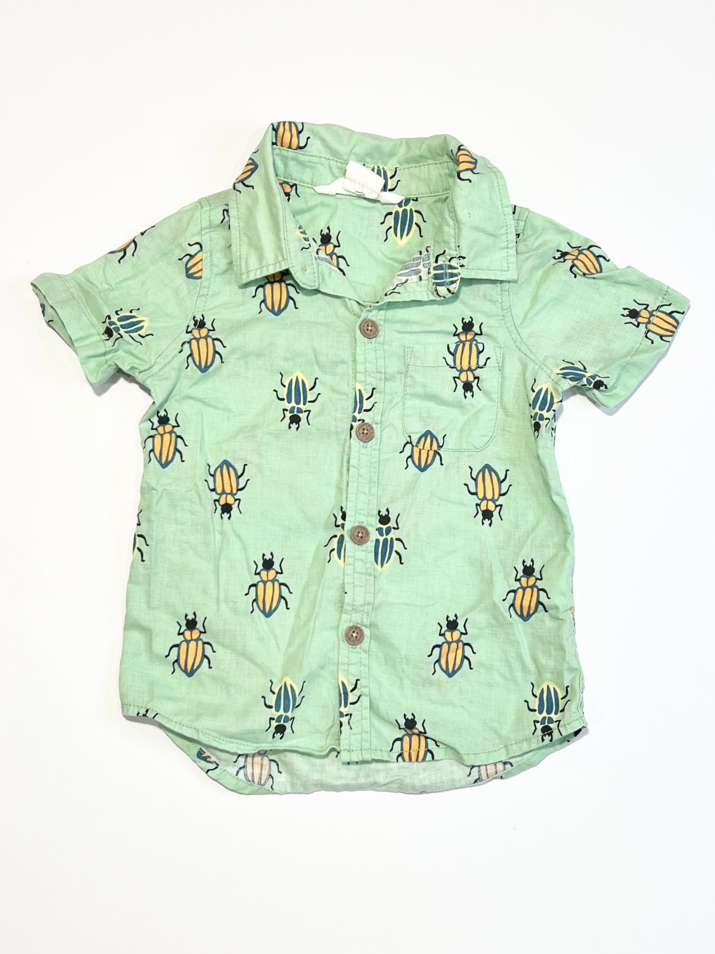 Green bugs shirt- Size 2