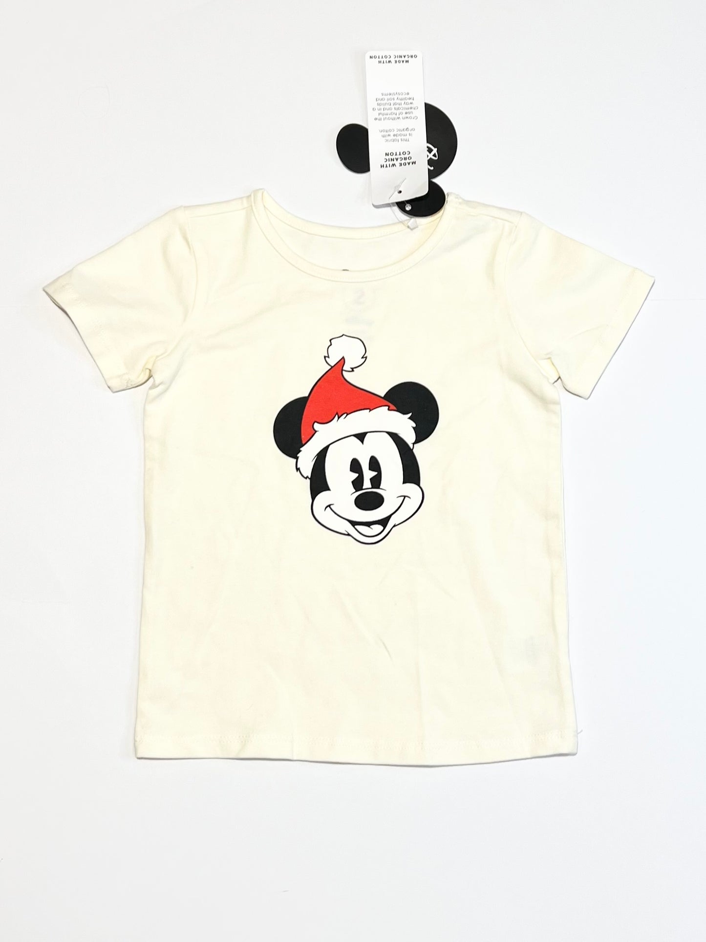 Christmas Mickey tee brand new - Size 2