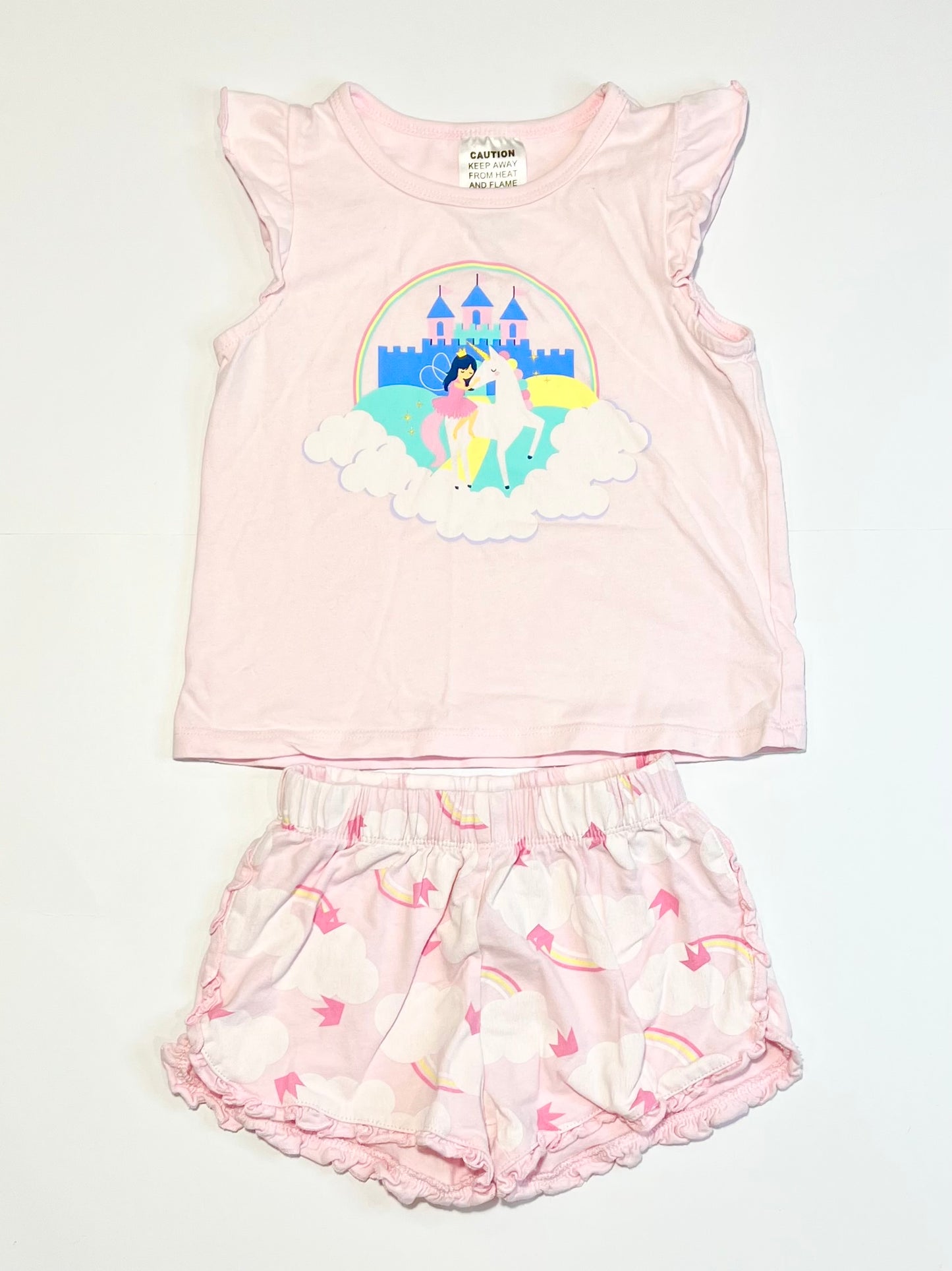 Pink princess pyjamas - Size 2