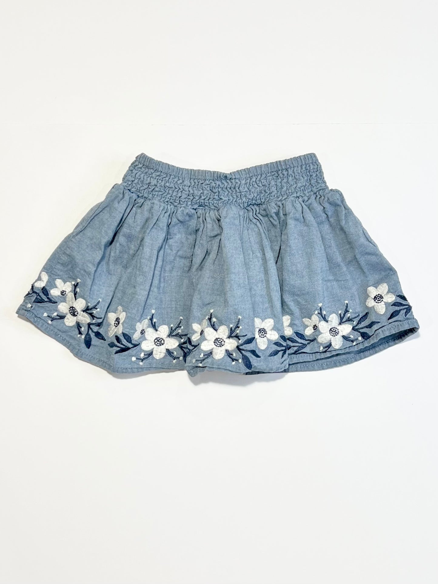 Embroidered floral skirt - Size 2