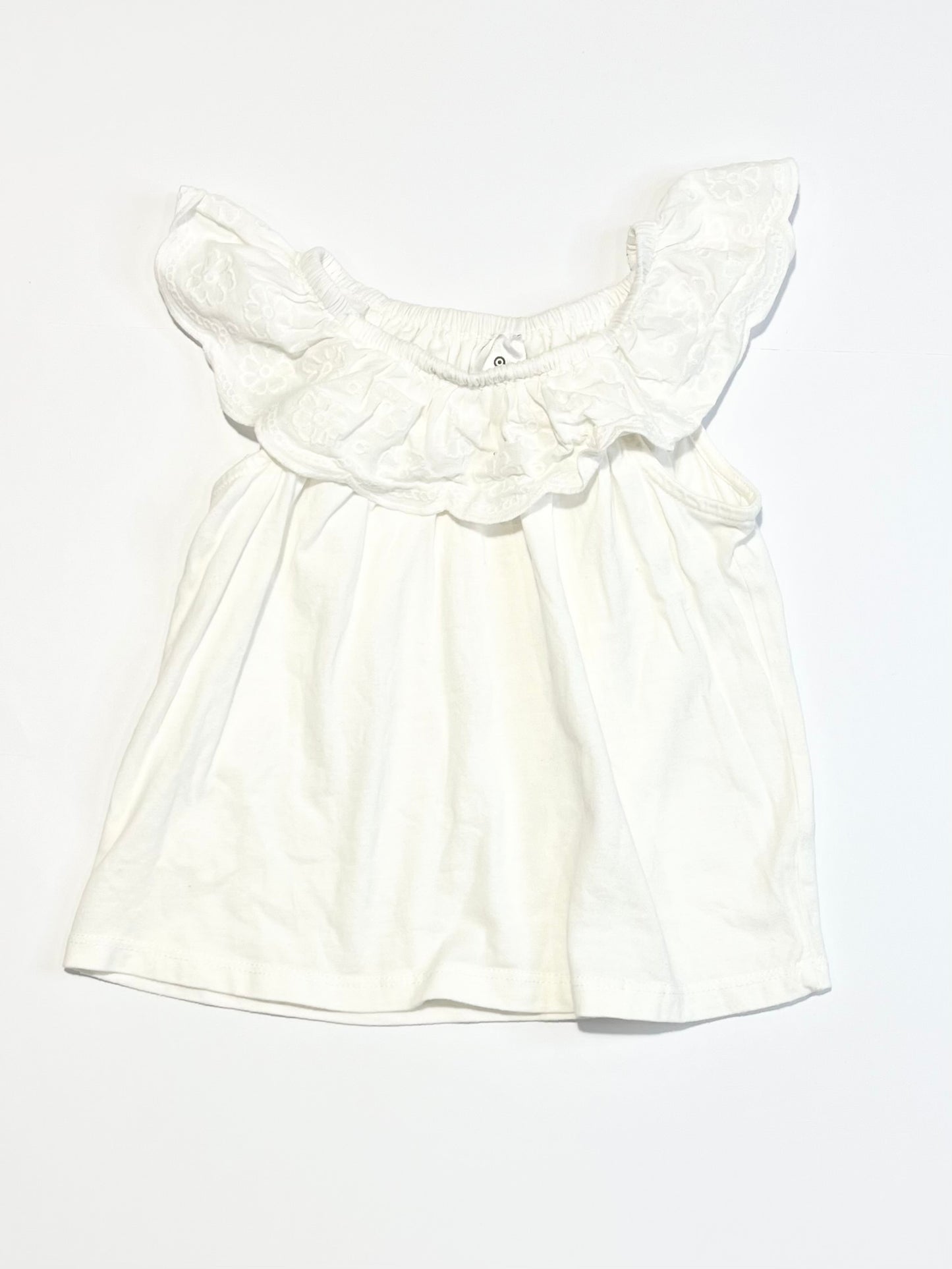 White ruffle tank - Size 2