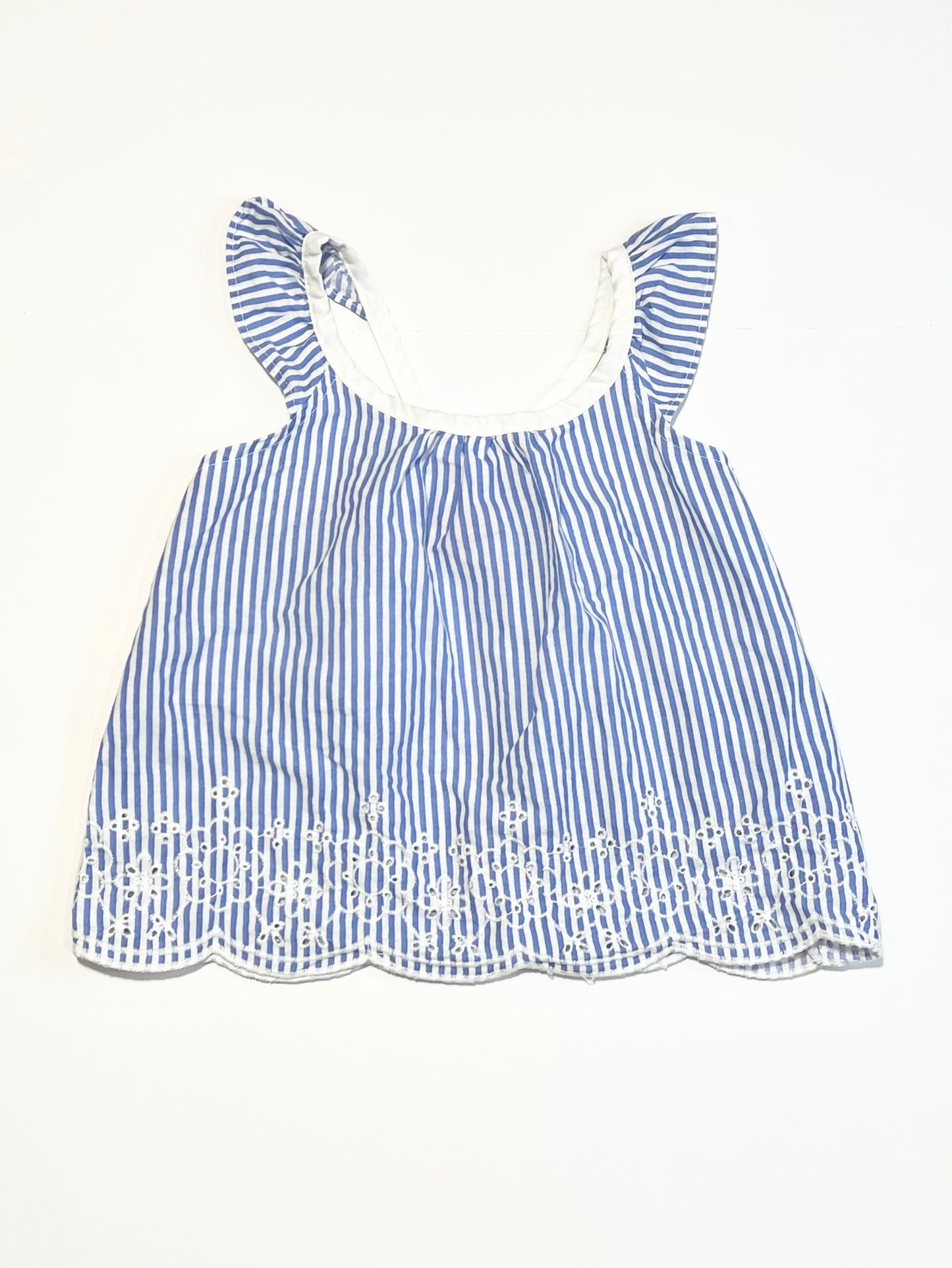 Striped cutwork top - Size 2