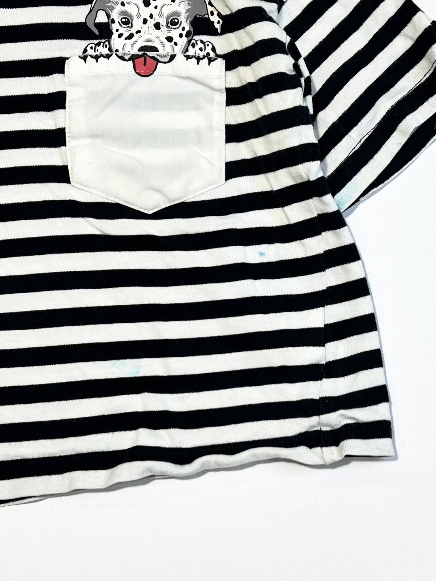 Striped puppy tee - Size 2