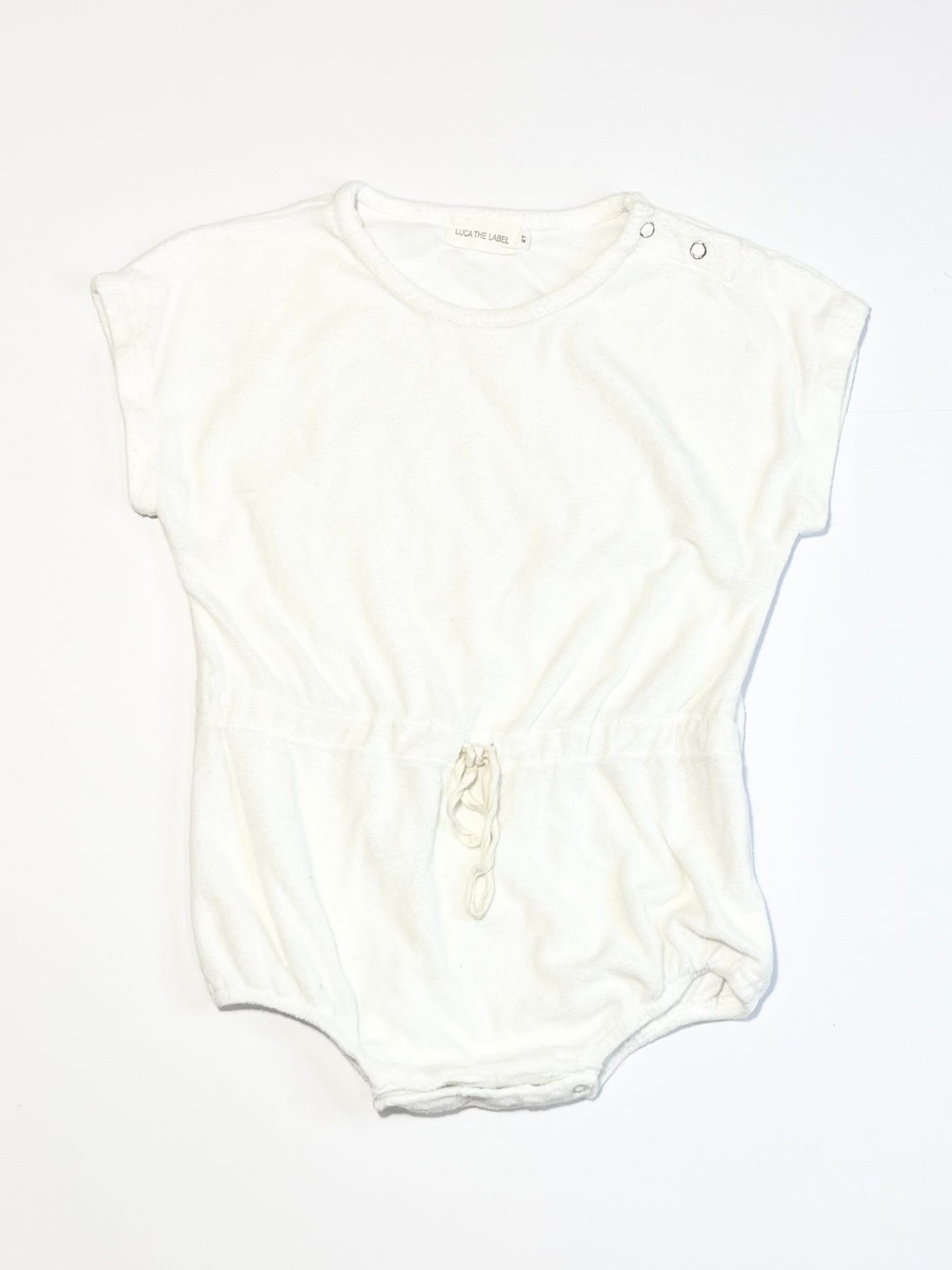 White terry romper - Size 2