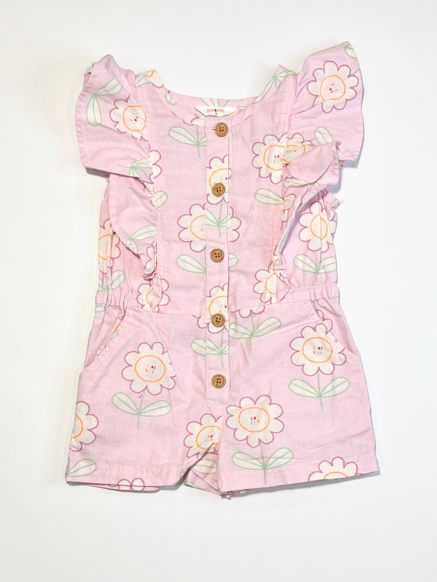 Floral ruffle playsuit - Size 2