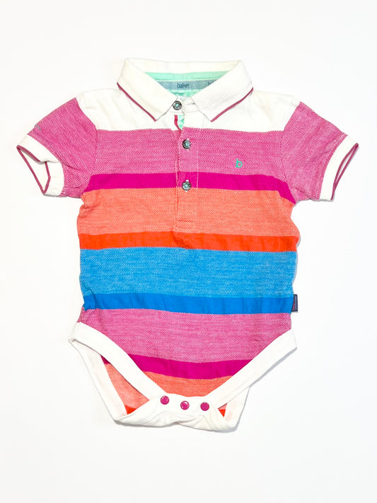 Striped polo bodysuit - Size 1