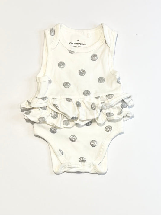 Spotty ruffle bodysuit - Size 00