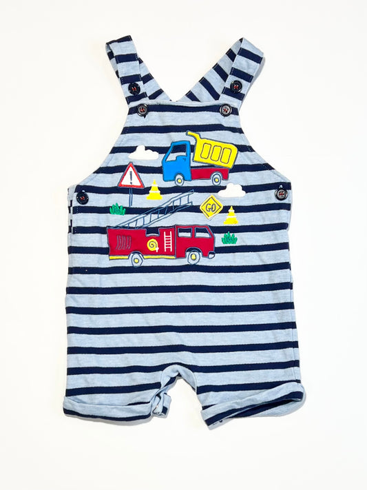 Striped trucks shortalls - Size 1