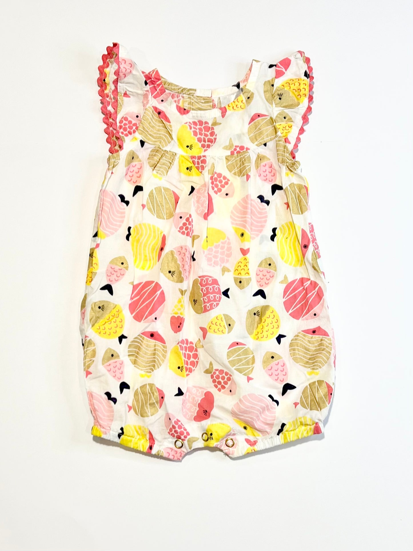 Cotton fishy romper - Size 00