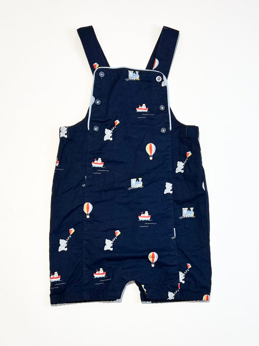 Navy woven shortalls - Size 1