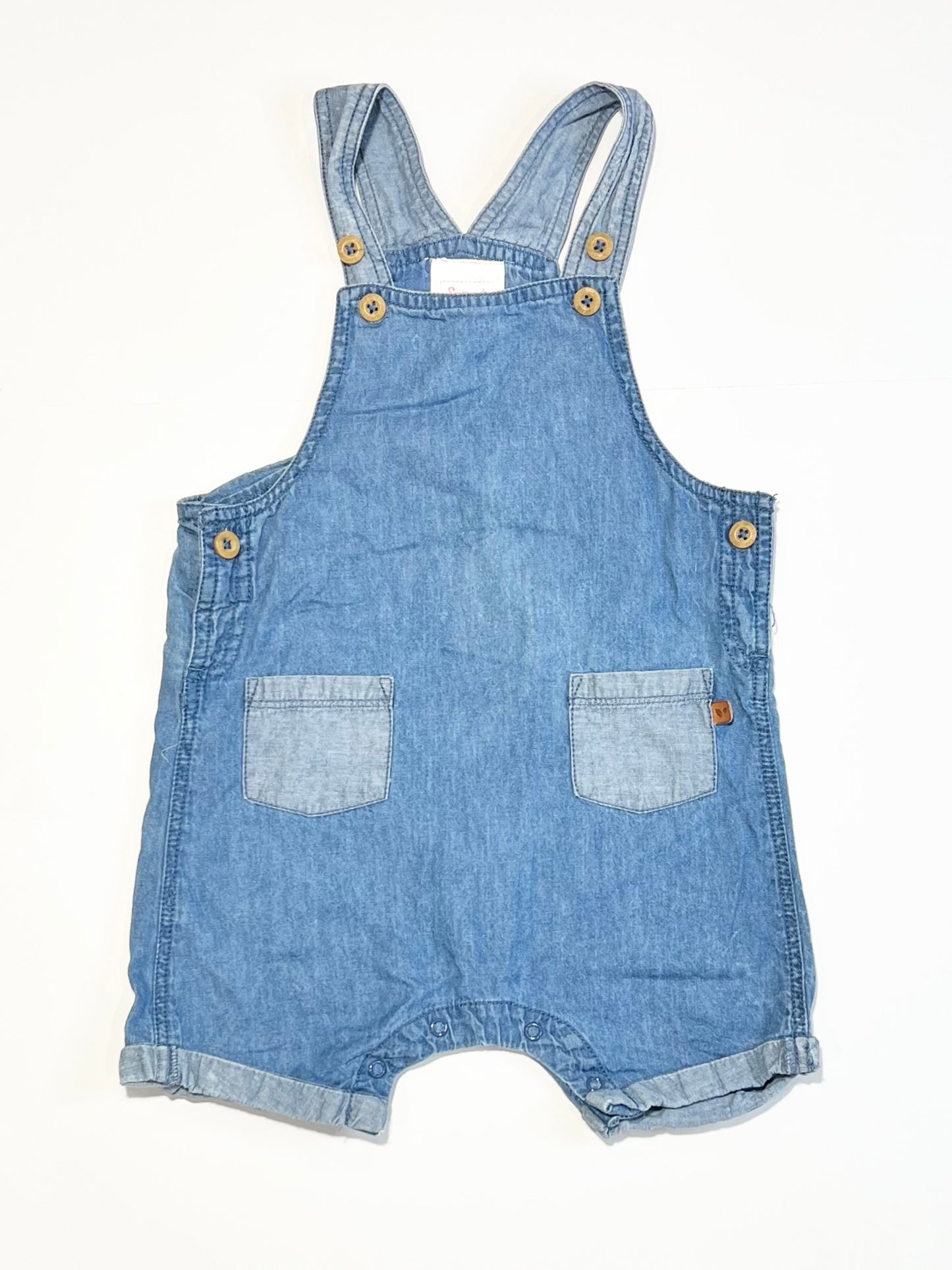 Chambray shortalls - Size 1