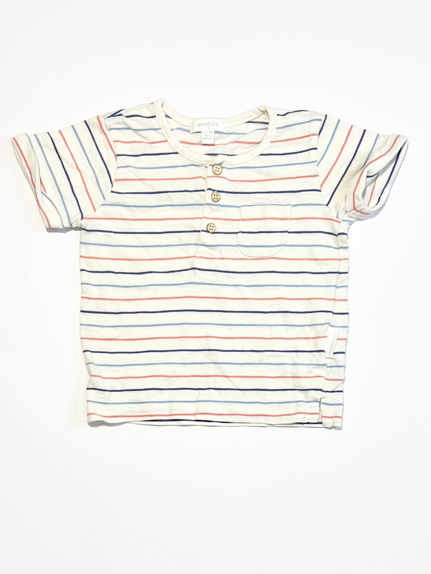 Striped henley tee - Size 1