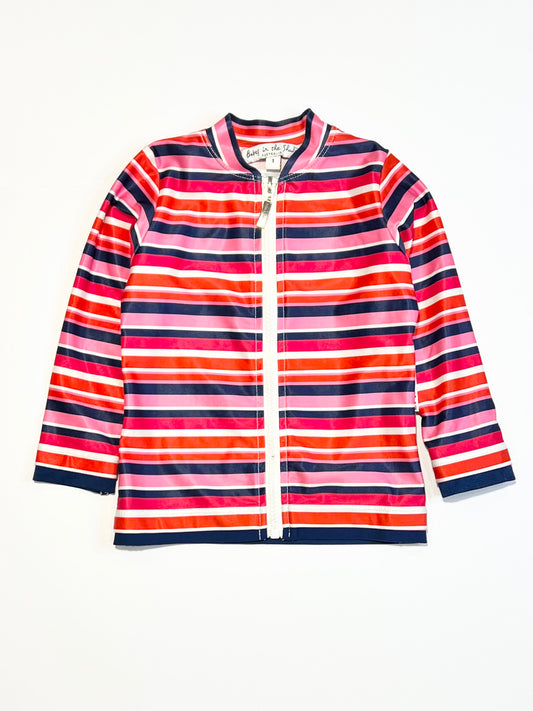 Striped zip rashie - Size 1