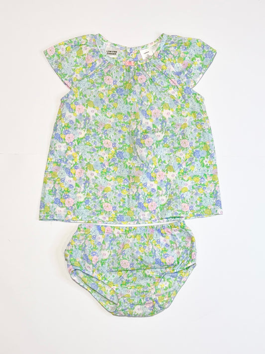Floral cotton pyjamas - Size 1