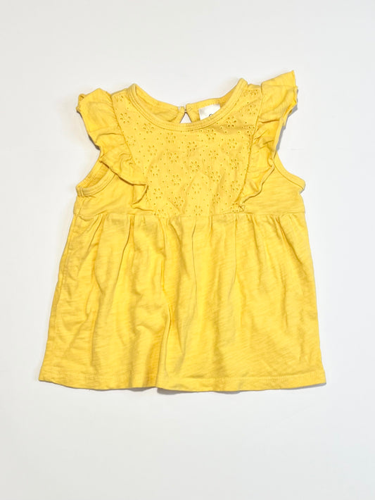 Yellow ruffle tank - Size 1