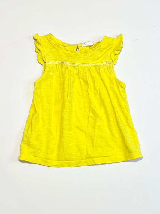 Yellow ruffle tank - Size 1