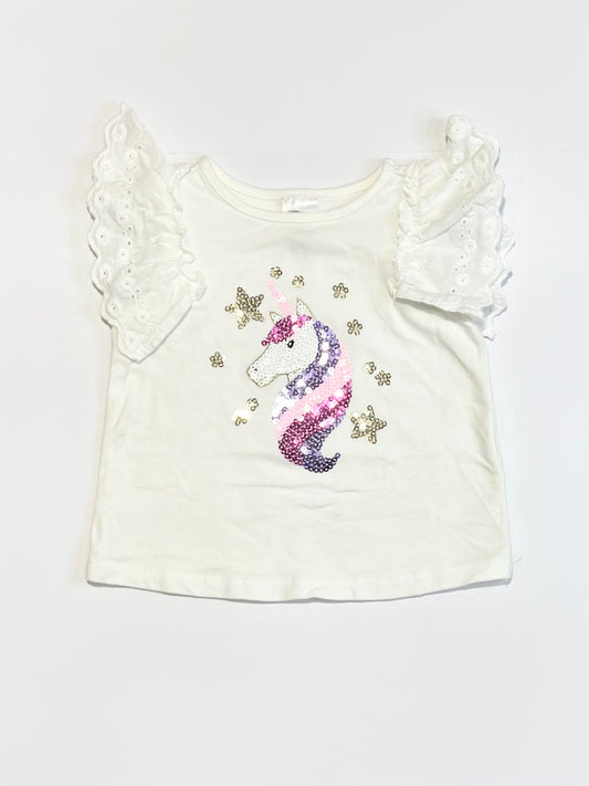 Sequined unicorn tee - Size 1